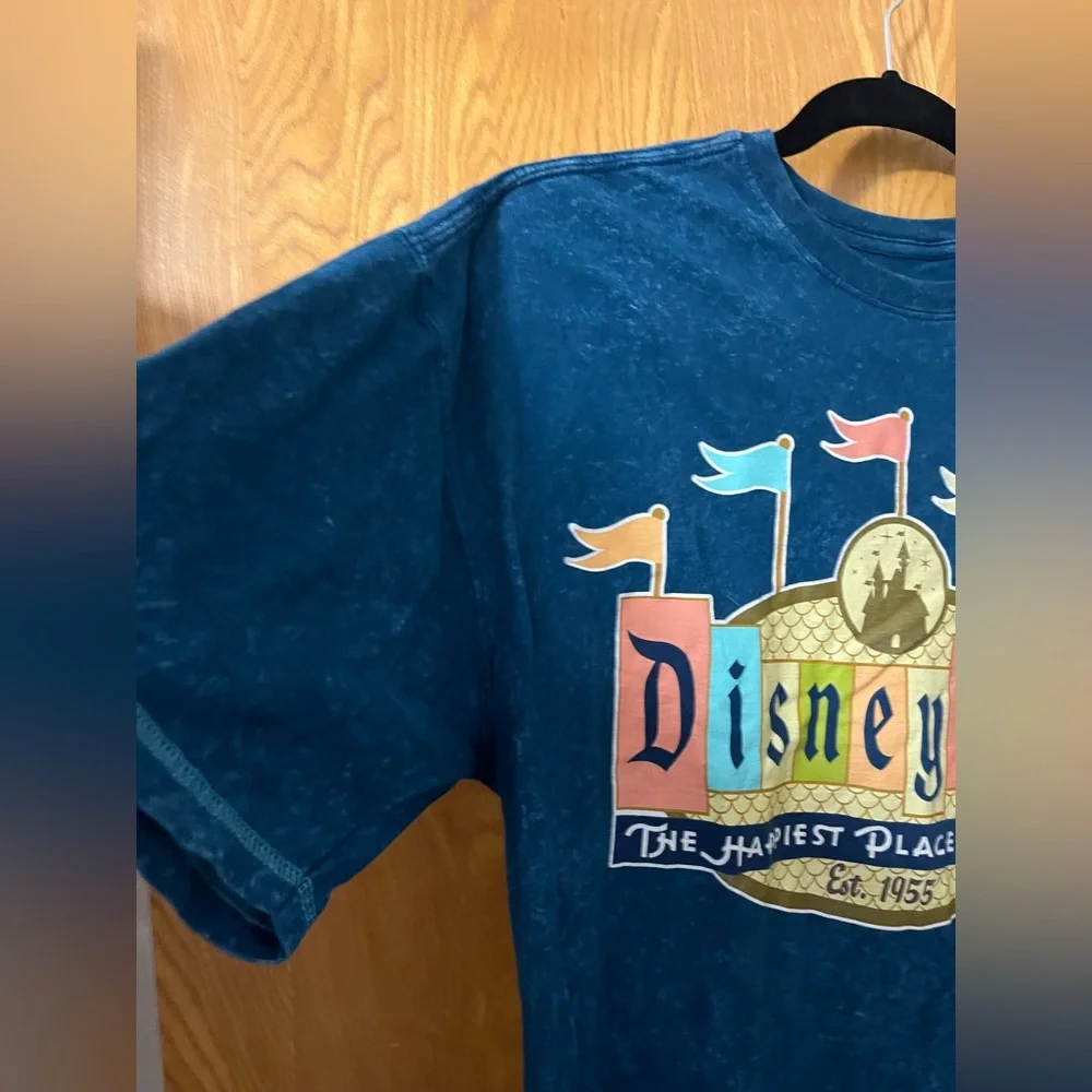 Disney Blue tie dye Short Sleeve oversized Tee S - Picture 2 of 5